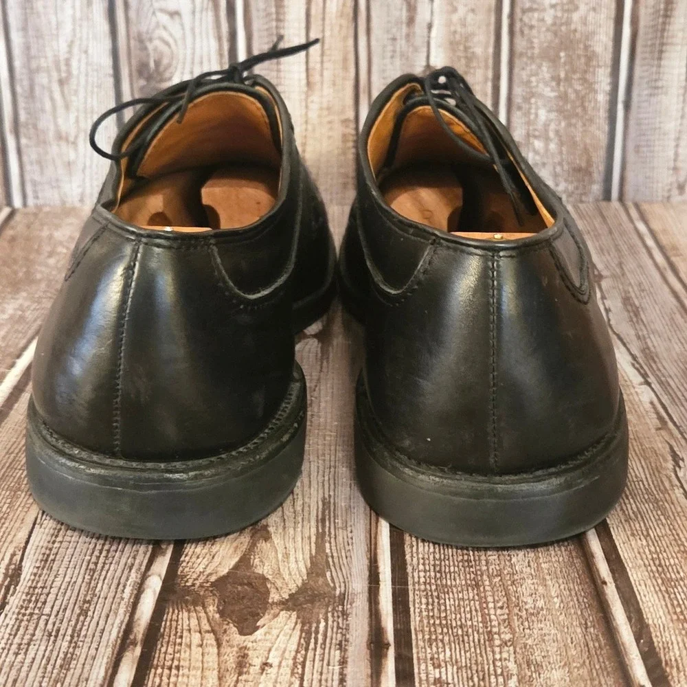 Sz 15 B Mens Allen Edmonds Stockbridge Black Leather Orthtotic Derby Shoes